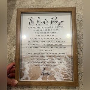 Hobby Lobby Brown and White The Lord's Prayer Frame